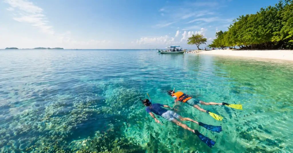 pulau seribu 1 hari kegiatan snorkling