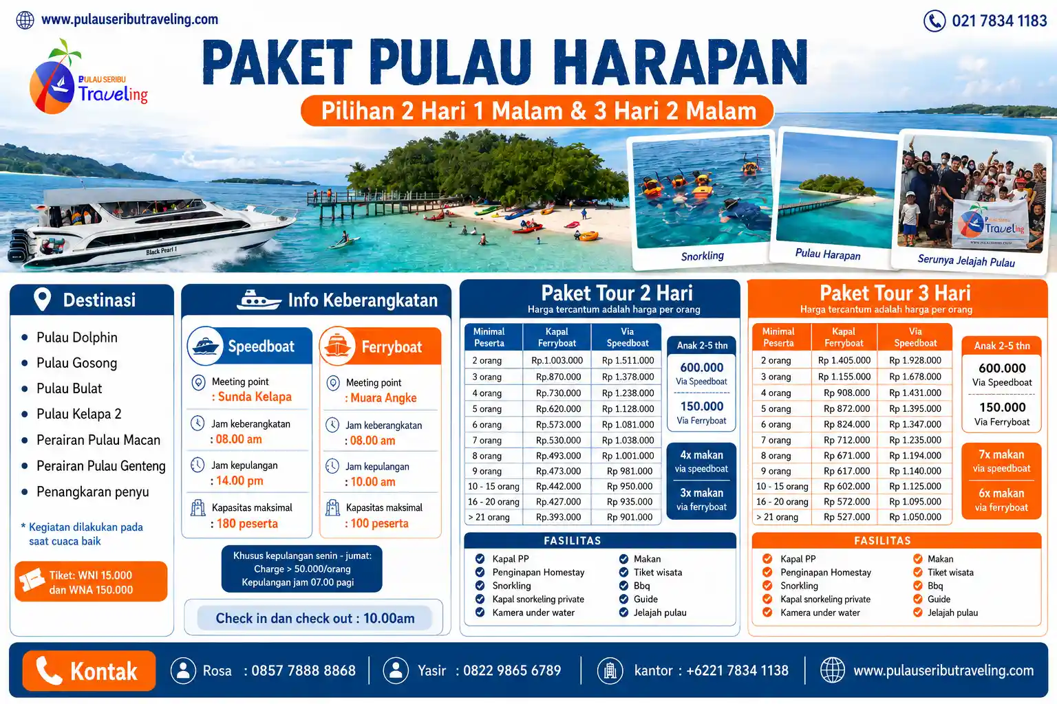 Paket wisata Pulau Harapan Kepulauan Seribu